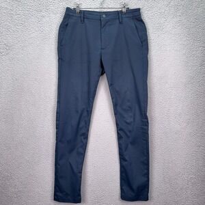 Proof Pants Mens 31 Navy Blue Performance Slim Chino Golf Office Business Work